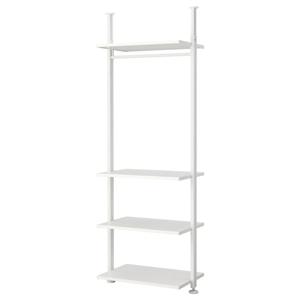 엘발리 옷장 행거선반 화이트 92x51x222-350cm