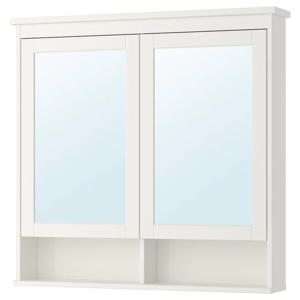 헴네스 양문형 거울수납장 화이트 103x16x98cm