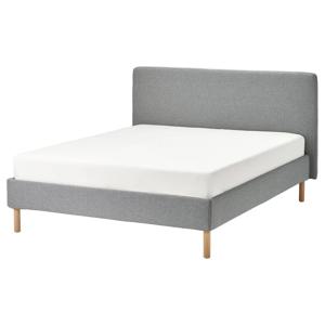 테릉쿨렌 쿠션형침대프레임 티블레뷔 베이지/그레이 슈퍼킹 180x200cm
