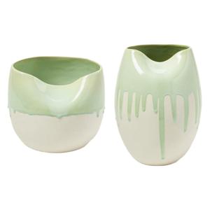 [해외] 웨스트윙 컬렉션 물방울 효과 라인 화병 꽃병