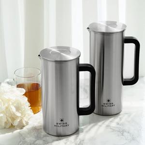 스위스밀리터리 스텐레스 심플 냉장고 물병 물통 저그 가정용 식당 업소용 1.5L 1P