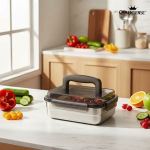 퀸센스 모던락 304 스텐 밀폐용기 2호소 1.5L