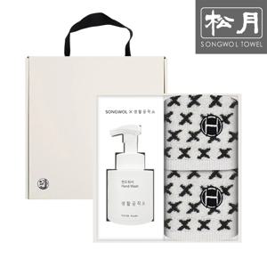 호텔컬렉션 엑스 핸드타월 2매 + 생활공작소 핸드워시250ml 선물세트 답례품