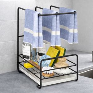 스틸 행주걸이 싱크대 수세미거치대 세제정리대 주방정리선반 스펀지건조대 물빠짐트레이 철제