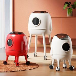 [해외] 가정용 대용량 원터치 휴지통 주방 음식물 쓰레기통 A형 2colors 2size