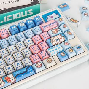 데님토끼 키캡 147키 체리 프로파일 PBT 고급 기계식 키보드 독거미 한무무