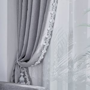 맞춤제작 모던 데이 레이스 암막커튼(그레이)
