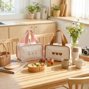 데일리 캔버스 보온 보냉백 도시락가방 피크닉