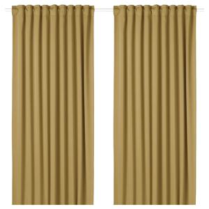 마이굴 반암막 커튼 한쌍 베이지-옐로 145x250cm