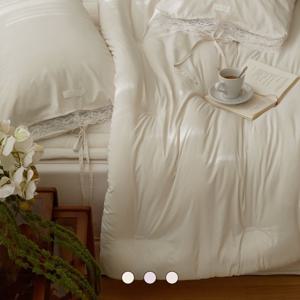 아뜰리에 알러지케어 실크코튼필 레이스 차렵이불세트 SS/Q/K 3color