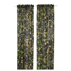 스톡홀름 2025 커튼한쌍 블랙 멀티컬러 145x250cm