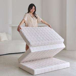 10cm 푹슬립 3단 접이식 토퍼 매트리스 미디엄하드 단단하고 두꺼운 접는 수면매트