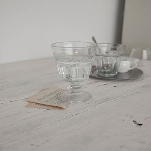 클래식 레이스 고블렛잔 빈티지 홈카페 유리컵 와인잔 220ml