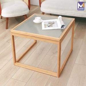 심츠 모루 유리 소파 테이블 거실 사이드 좌식 식탁 원목 티테이블 원룸 인테리어 책상