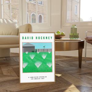 여름 인테리어 포스터 데이비드호크니 그림 액자 - 잔디밭의 스프링클러