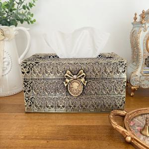 엔틱 사각 철제티슈케이스 커버 앤틱소품