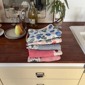 사중 양면 거즈 허리 앞치마