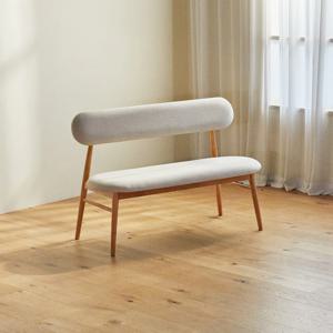 [리퍼] 더즈 원목 2인 패브릭 벤치