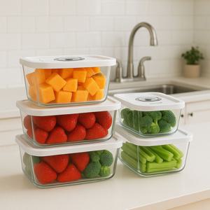 무선기기형 진공유리밀폐용기  5종세트(진공펌프봉증정!!)