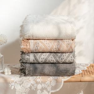 헤링본 무지 블랭킷 130X180 중형 감성러그 여름담요 캠핑 침대 소파