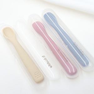 치발기 시리콘 초기이유식스푼 케이스 세트 초기 중기 자기주도 아기 수저 숟가락