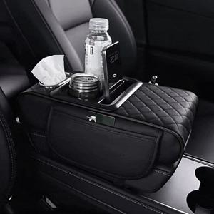 심플 차량용 콘솔 쿠션 팔걸이 컵홀더 휴지 수납함 닛산리프 쏘렌토 카니발