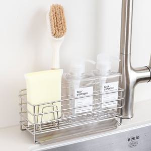 올스텐304 물빠짐 주방세제 디스펜서 수세미 거치대 (수세미 칸막이 증정)