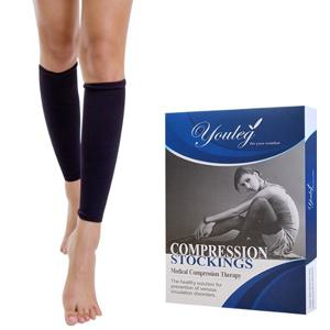 오른쪽다리저림 의료용 압박스타킹 유레그 1430 블랙 종아리형 고강압 30~40mmHg