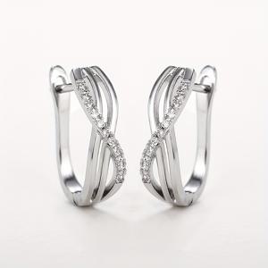 TEMU 여성용 자이콘 웨딩 브리드 할우 에어링, 패션 로맨틱 인피니티 러브 노트 후프 디자인