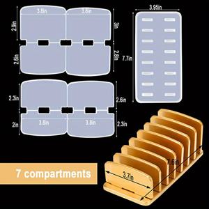 TEMU 1 세트 실리콘 수지 몰드 화장품 보관 상자, 아이 섀도우 메이크업 브러쉬 보관 트레이 실리콘 몰드, 디스플레이 주최자, 보관 상자 DIY Craft Jewelry Making Mold