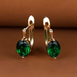 TEMU 여성용 허기 후프 귀걸이 - 골든 오벌 레드/블루/그린/아쿠아 스톤 후프, 작은 귀에 적합한 허기 핏, 웨딩 생일 주얼리, 발렌타인데이 선물, 사계절 착용, 브라이덜 귀걸이 (멀티컬러)