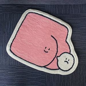 TEMU 1 개 표현 패턴 엉덩이 모양 영역 러그, 실내 미끄럼 방지 세탁 가능 러그, 침실용 비 흘리기 매트 거실 사무실 보육실, 가정 장식, 방 장식
