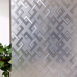 TEMU 3D 접착제 불필요 유리 필름, 패턴, 욕실, 거실, 사무실 유리문용