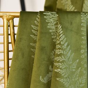 TEMU 1개 부드러운 벨벳 커튼, 그로멧 탑 커튼 녹색 식물 열차단 커튼 거실, 침실, 주방, 홈 데코, 방 장식에 적합