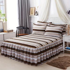 TEMU 부드럽고 편안한 러플 침대 스커트 1개(베드 스커트 1개, 베갯잇 없음), 마크라메 침대 스커트, 꽃 프린트 올 시즌 유니버설 논슬립 침구 세트, 침실 객실 침구