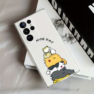 TEMU 폰 케이스: 고양이 스택 인기 패턴 방탄 케이스, 갤럭시 노트 20 울트라 5G/노트 20 5G/노트 10+/노트 10/노트 9/노트 8 호환