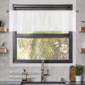 TEMU 1패널 발란스/2패널 주방 쉬어 커튼, 가벼운 솔리드 컬러 로드 포켓 커튼, 침실용, 캐비닛 세탁실 욕실 홈 데코용 티어드 카페 커튼, 침실 창문 트리트먼트, 모던 커튼, 티어드 커튼, 세탁기 사용 가능, 내구성 있는 원단, 쉬어 드레이프, 창문 발란스, 홈 데코레이터, 예산 친화적인 데코