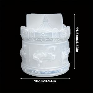 TEMU 뚜껑이 있는 실리콘 병 몰드, DIY 주얼리 보관함 조직자 캔디 컨테이너용 에폭시 레진 주조 몰드