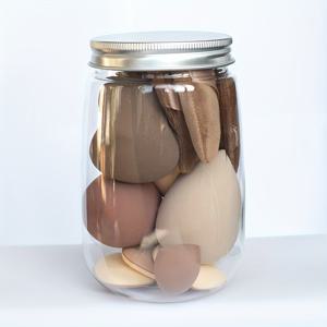 TEMU 13개 캔 페이셜 메이크업 도구 세트 (핑거 퍼프, 루스 파우더용 삼각 퍼프, 습식/건식 겸용 소프트 스펀지 포함). 메이크업 초보자 및 여성 선물용으로 적합합니다.