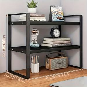 TEMU 학생 기숙사와 사무실 책상을 위한 다용도 수납 선반이 있는 대형 북유럽식 스타일 데스크 정리함. 주방 및 욕실 용품을 정리하기 위한 다중 수납 선반이 있습니다.|욕실선반|책상|수납정리함