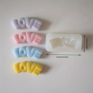 TEMU KANOVINO 사랑 테마 실리콘 캔들 몰드 - 쉬운 탈형, DIY 수제 공예 & 아로마테라피 석고 주조 도구, 소형 액세서리, 드립, 레진, 선물 만들기, 사랑 테마