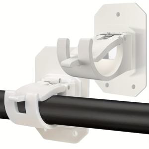 TEMU 드릴이 필요 없는 접착식 커튼봉 브래킷 2개 세트. 못 없이 커튼을 걸 수 있는 조절식 후크가 특징입니다.|커튼봉