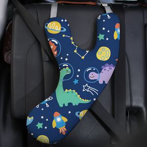 TEMU 차량용 넥 베개, 휴식용, 수면 쿠션, Y자형 안전 벨트 여행용 베개, 조절 가능한 안전 벨트 어깨 패드, 창의적인 물음표 디자인 - 자동차, 기차, 비행기에서 장거리 운전에 적합|목베개