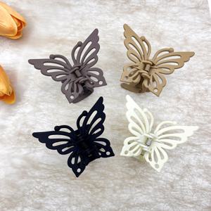 TEMU 우아한 속이 빈 나비 헤어 클립 4개 세트, 샤워 클립, 상어 클립, 뒷머리 클립, 성인용 큰 헤어 클립, 여성용 헤어핀 헤어 그립