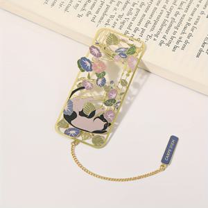 TEMU 귀여운 골든 고양이 마감의 속이 빈 디자인 북마크, 문학 애호가를 위한 고전 중국 스타일 선물로 완벽합니다.