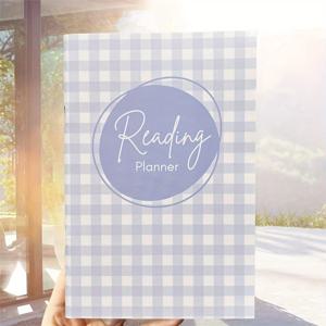 TEMU 독서 플래너 북 - 데일리 로그 & 북 저널, 날짜 없는 레이아웃, 영어 작문 다이어리, 책 애호가와 작가를 위한 휴대용, 독서 스케줄 및 책 감상 기록, 고품질 종이 제작