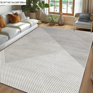 TEMU 거실용 세탁 가능한 러그 - 현대적인 부드러운 인조 에어리어 러그, 침실 및 식당용 추상 카펫, 사무실 및 주방용