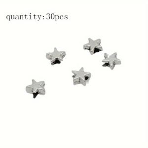 TEMU 30/60 세련된 레트로 리틀 스타 퍼진 비즈 액세서리 DIY 브레이슬릿 넥레이스 스페이서 비즈