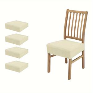 TEMU 4/6개 세트 - 대부분의 의자에 호환 가능한 의자 커버 - 신축성 있는 마감, 부드러운 소재 - 방수 및 반려동물 친화적 가구 보호 커버, 세탁기 사용 가능 (4개 또는 6개 세트)