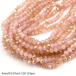 TEMU 엘리안비즈 인공 수정 비즈, 고품질 AB 코팅 핑크 오스트리아 페이스팅 루즈 스페이서 비즈 DIY 쥬얼리 만들기, 팔찌 액세서리, 4mm, 6mm, 8mm 혼합 사이즈 - 대량 팩